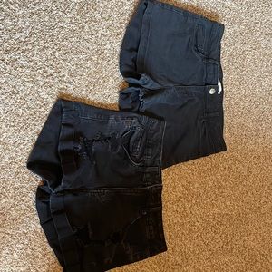 H&M and Aeropostale black jean shorts